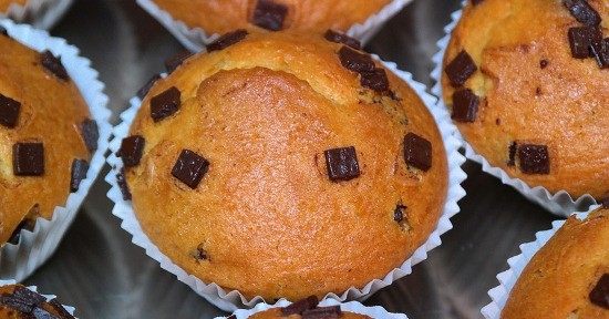 Muffins con gocce di cioccolato
