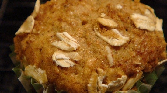 Honey oat banana bran mini muffin