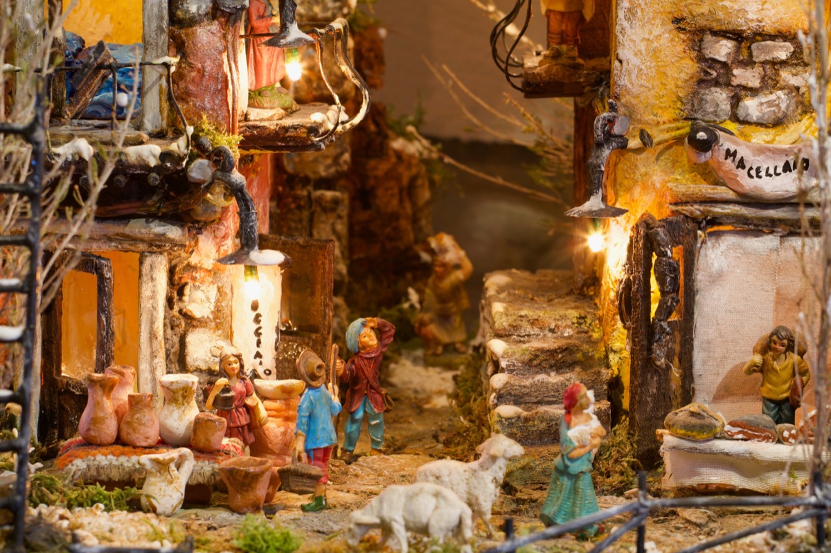 presepe con materiale di riciclo