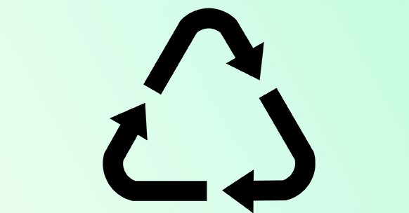Plastic recycling, symbol