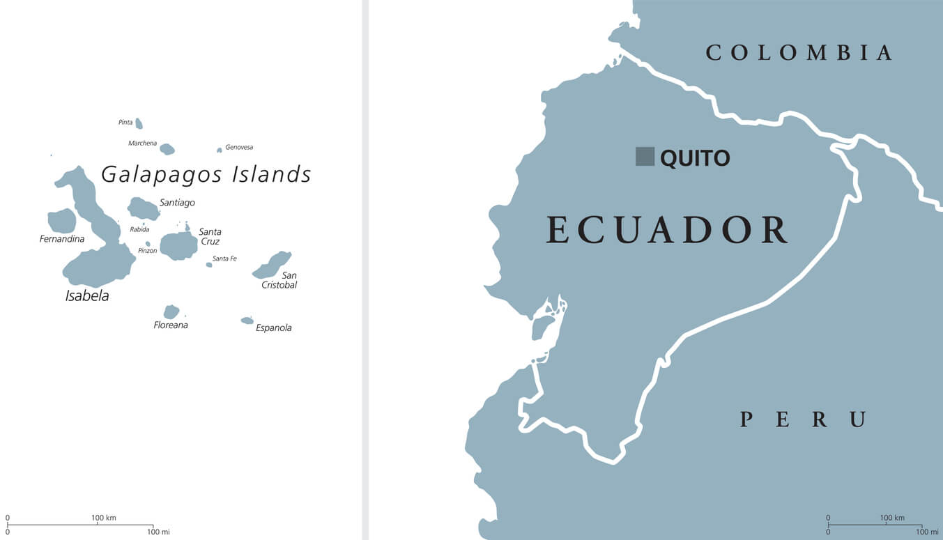 isole galapagos cartina