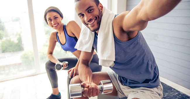 Coppia e palestra