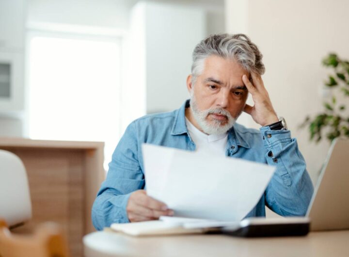 Uomo legge documento