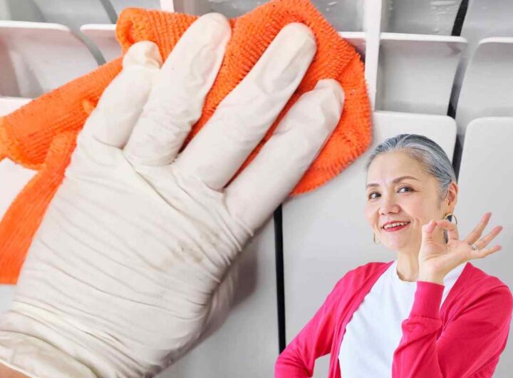 pulisci i termosifoni con il phon