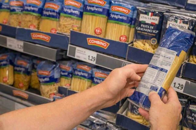 Pasta Lidl etichetta 