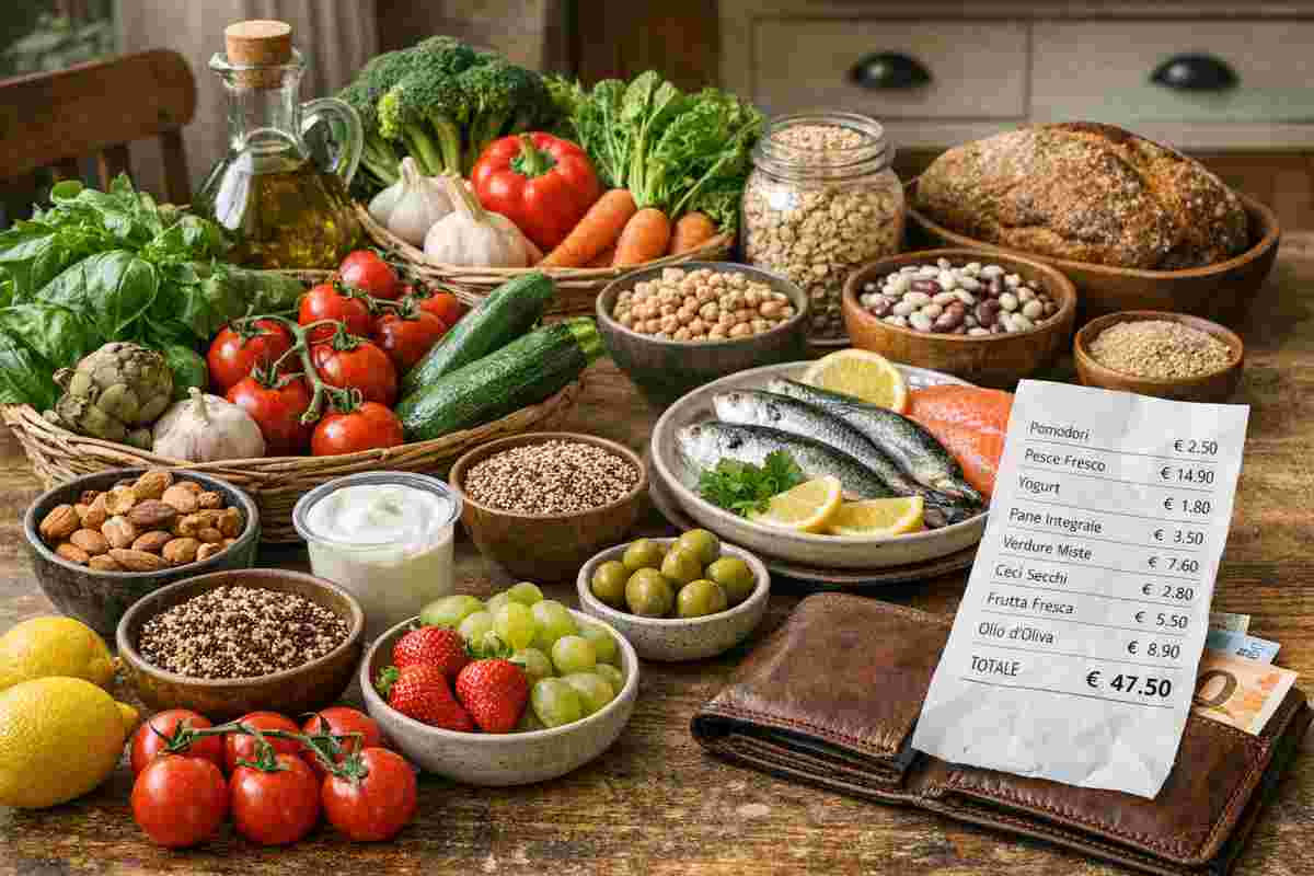Dieta sana in Italia, lo studio sui costi mensili: oltre 200 euro e forti divari tra stagioni e territori