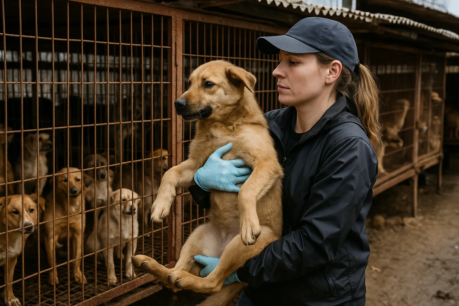 Corea del Sud, oltre 70 cani salvati dal macello prima del divieto totale della carne di cane nel 2027