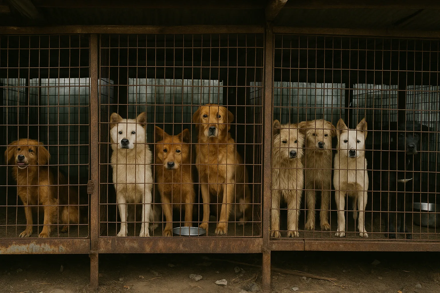 Corea del Sud, oltre 70 cani salvati dal macello prima del divieto totale della carne di cane nel 2027 (2)