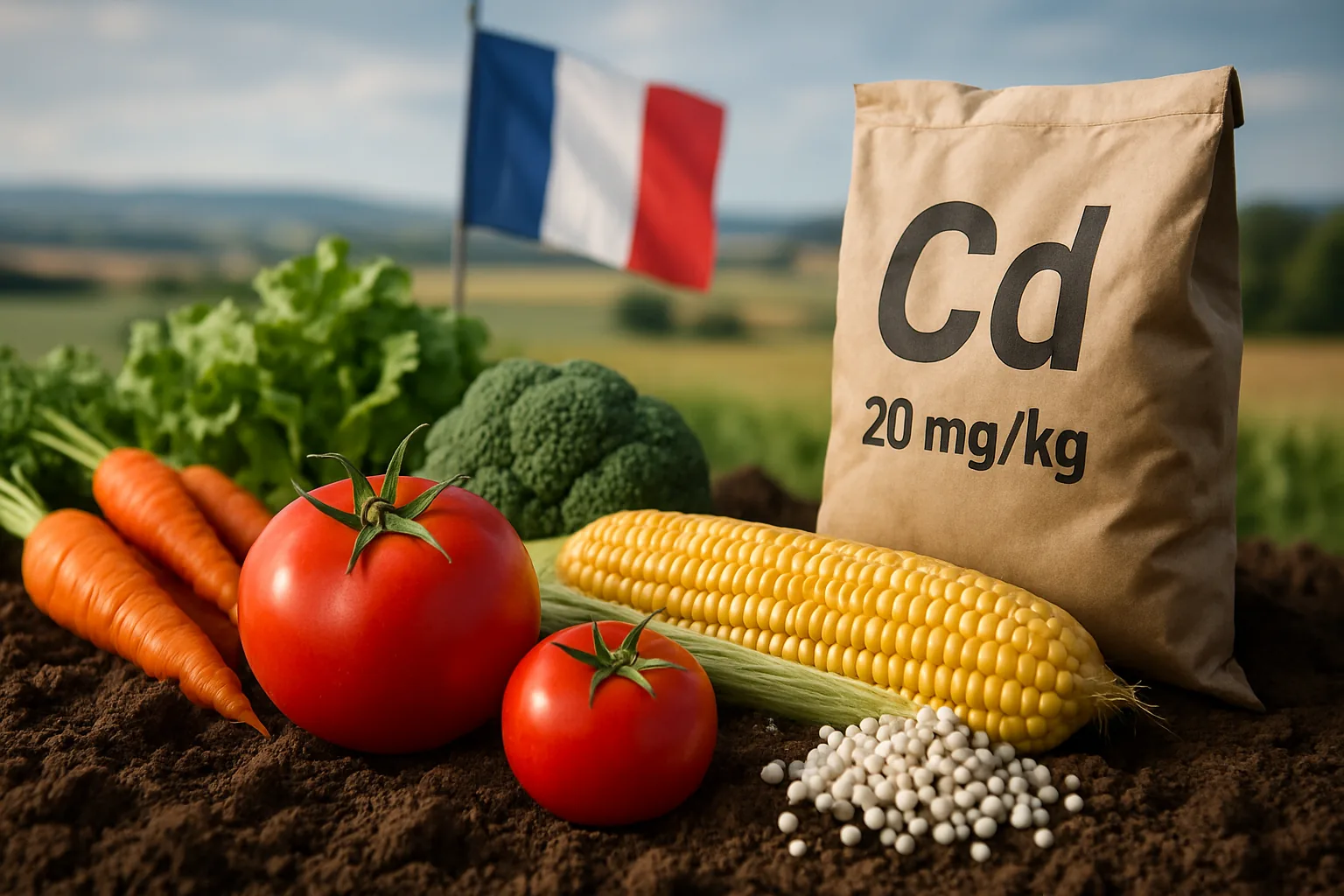 Francia abbassa i limiti di cadmio nei fertilizzanti a 20 mg/kg entro il 2030