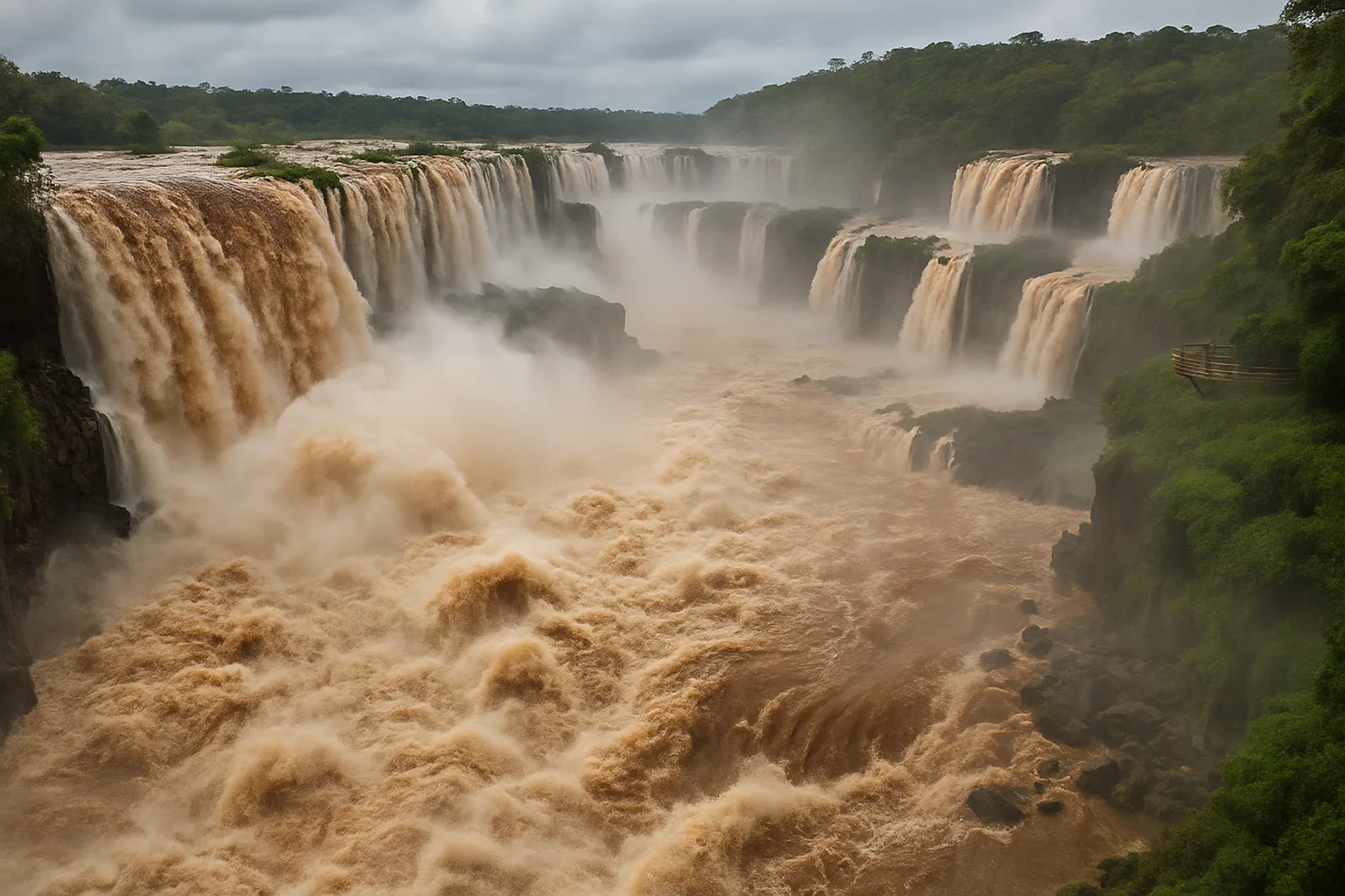 Cascate dell'Iguazú travolte da piena eccezionale: 12 milioni di litri al secondo